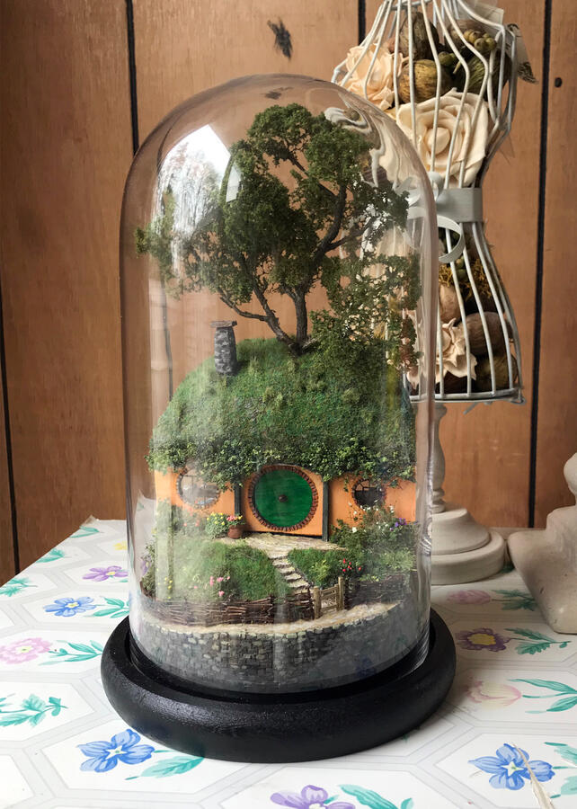 Miniature of Bag End from LOTR and The Hobbit films. SOLD